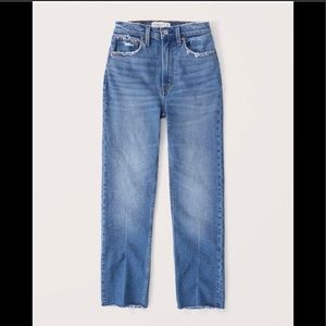 Abercrombie Curve Love Ultra High Rise Ankle Straight Jeans - Long